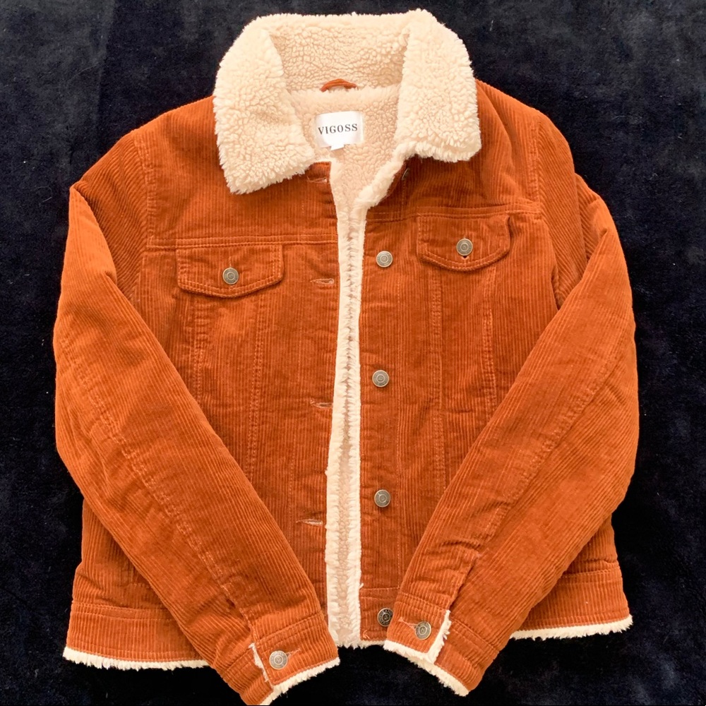 Sherpa lined corduroy jacket